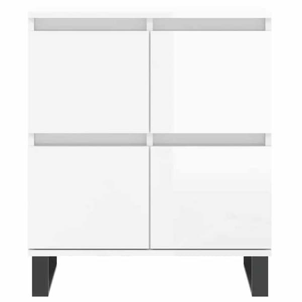 Maison Exclusive - Hvid glans buffet 60x35x70 cm Ingeniørtræ