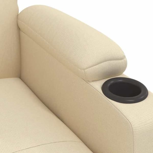 Maison Exclusive - Recliner Fåtölj Creme Tyg Grädde