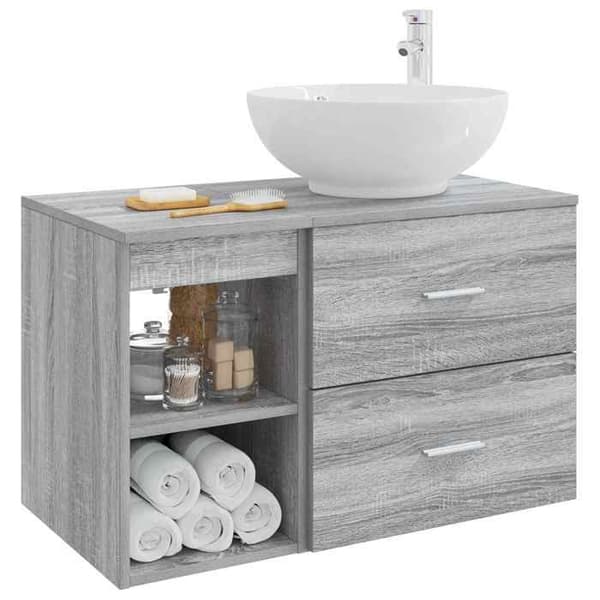 Maison Exclusive - Badmöbelset 2 delar Sonoma grå