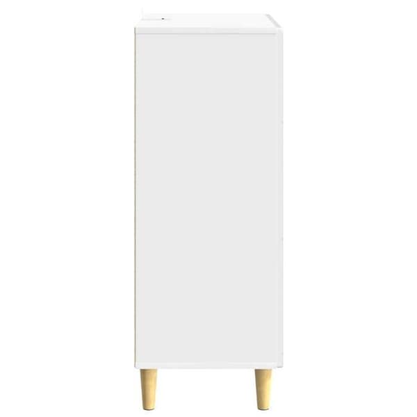 Maison Exclusive - Hvid glans buffet 66 x 34,5 x 90 cm Ingeniørtræ