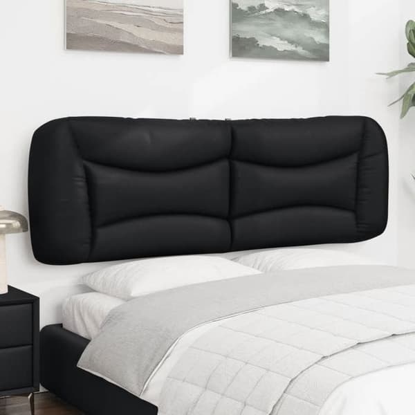 Maison Exclusive - Hovedgærdens pude Hvar sort 160 cm i kunstlæder