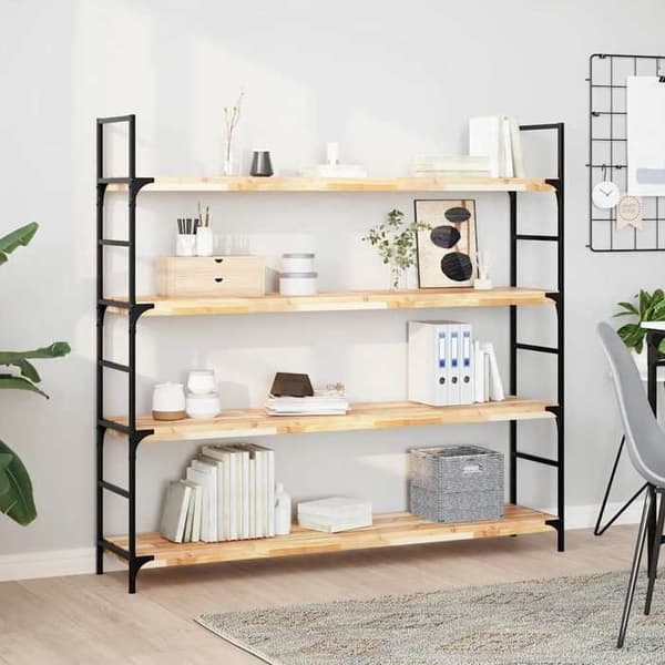 Maison Exclusive - Flydende hylder 2 stk 160x30x4 cm ubehandlet akacietræ