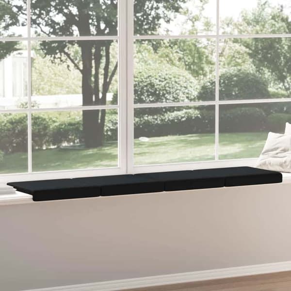 Maison Exclusive - Bænkpude 4 stk Kunstlæder Sort Dybde 35 cm