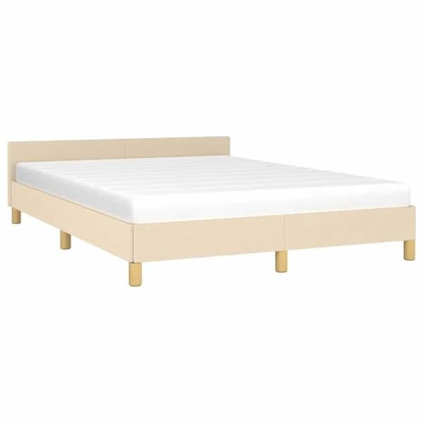 Maison Exclusive - Sengestel uden madras creme 140x200 cm stof