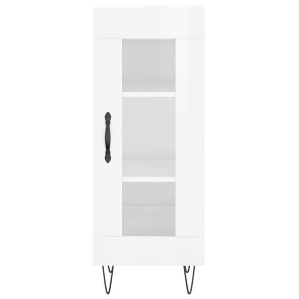 Maison Exclusive - Buffé Vit glänsande 34,5x34x90 cm Ingenjörsträ Strålande vit
