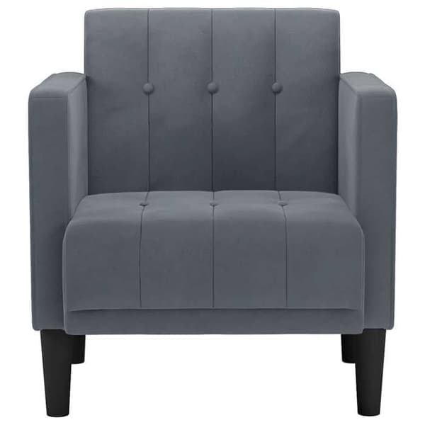 Maison Exclusive - Stol med armlæn i mørkegrå velour 53 cm
