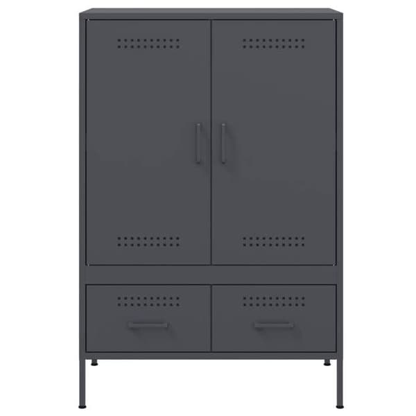 Maison Exclusive - Buffé hög antracit 68x39x101,5 cm stål