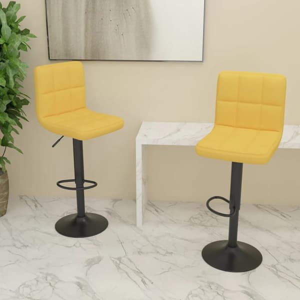 Maison Exclusive - Barstolar set om 2 senapsgul tyg