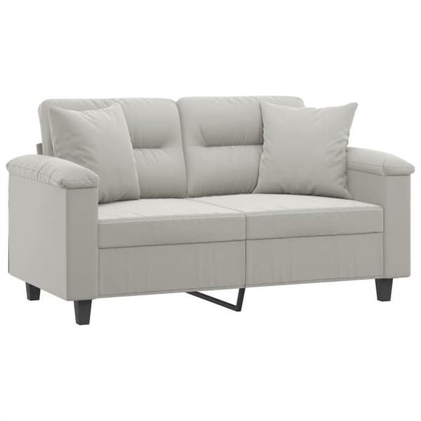 Maison Exclusive - Soffa 2 platser med ljusgrå kuddar 120 cm