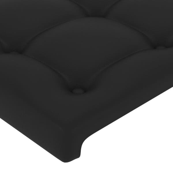 Maison Exclusive - LED Hovedgærde Sort 80x5x78/88 cm Syntetisk Læder