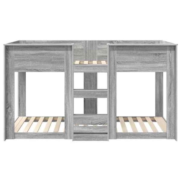 Maison Exclusive - Bunk säng för barn Grå Sonoma 75 x 190 cm