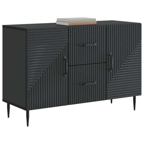 Maison Exclusive - Buffet med skuffe Sort 89 x 34,5 x 60 cm Ingeniørtræ