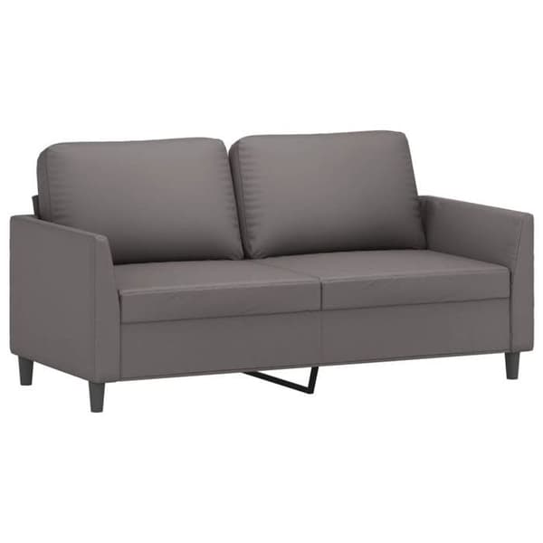 Maison Exclusive - Sæt af 3 sofaer med puder i grå kunstlæder