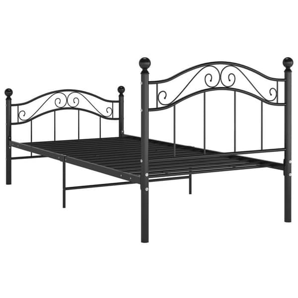 Sengestel - EKSKLUSIV HUS - 100 x 200 cm - Sort metal - Lamelseng - 1 plads Svart