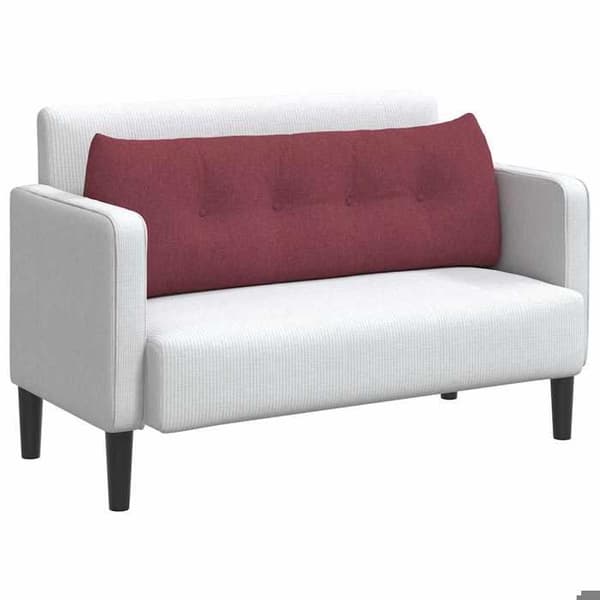 Rygpude - MAISON EXCLUSIVE - 140 x 24 x 50 cm - Bordeaux - Fløjl - Polyesterfyld Bordeaux