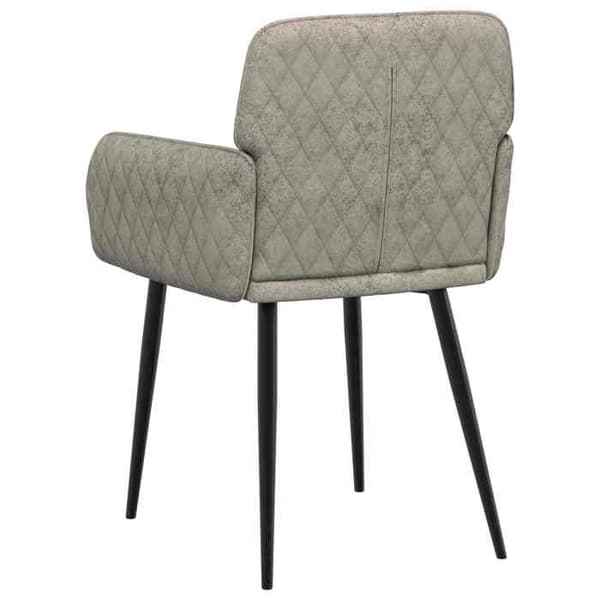 Maison Exclusive - Matstolar 2 st Syntetisk mocka Ljusgrå