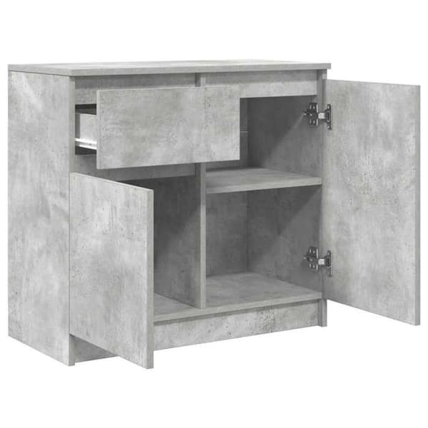 Maison Exclusive - Buffé med grå betonglåda 71x35x65 cm ingenjörsträ