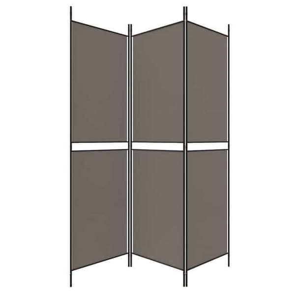 Maison Exclusive - Avskiljande vägg 3 paneler Antracit 150x220 cm Tyg