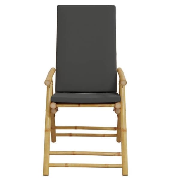 Maison Exclusive - Fällbara trädgårdsstolar med lutning, set om 2, bambuskuddar