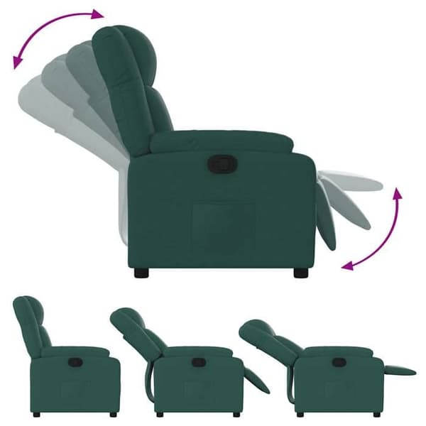 Maison Exclusive - Tummanvihreä kangas nojatuoli