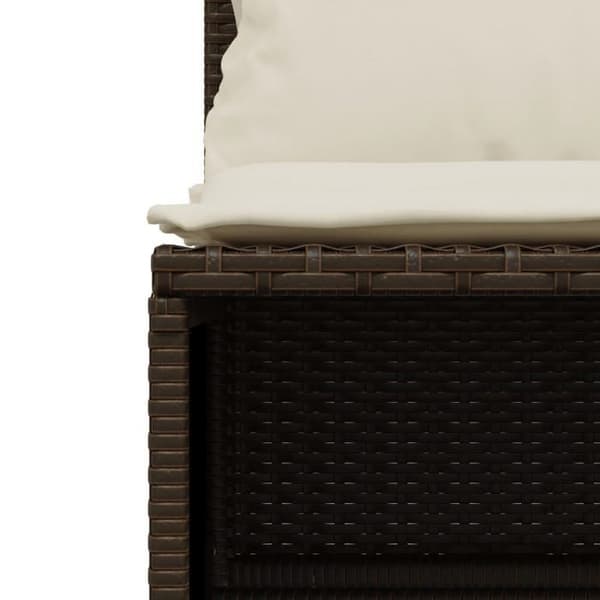 Maison Exclusive - Trädgårdsmöbler 4 delar med bruna kuddar i flätad resin