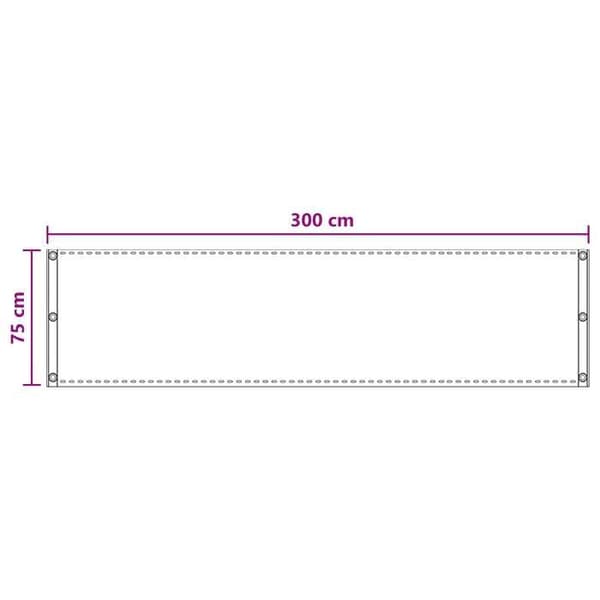 Maison Exclusive - Rektangulär Balkongskärm 75 x 300 cm HDPE och Aluminium Ljusgrått
