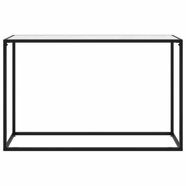 Maison Exclusive - Konsolbord Vit 120x35x75 cm Härdat glas Vit