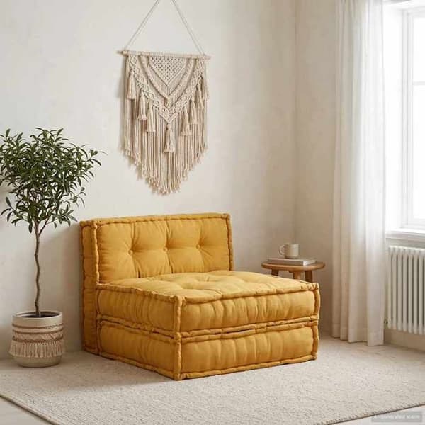 Maison Exclusive - Gul modulsoffa 70x70x36 tyg