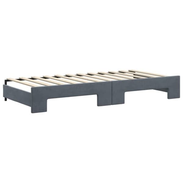 Maison Exclusive - Dagbädd med utdragssäng och mörkgrå madrass 90x200cm sammet
