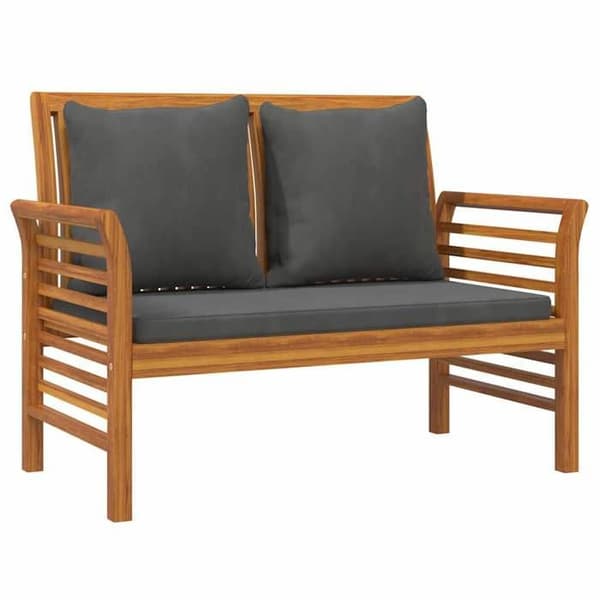 Havemøbler - EKSKLUSIVT HUS - 5 dele - Massivt akacietræ - 100% polyester puder - Robust bord
