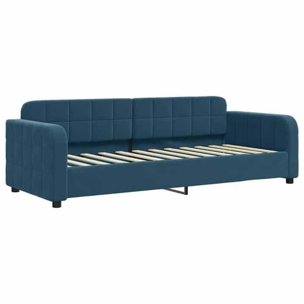 Maison Exclusive - Sininen 80x200 cm samettipäivävuode patjalla