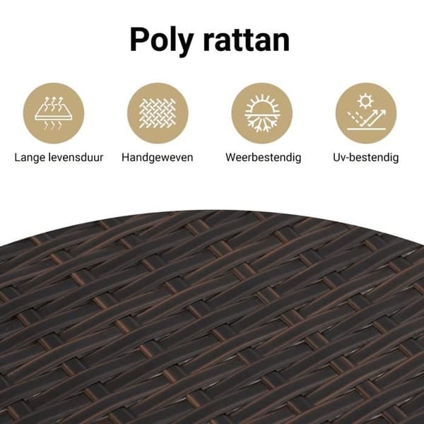 Maison Exclusive - Trädgårdsmöbler med kuddar 9 delar brun flätad resin