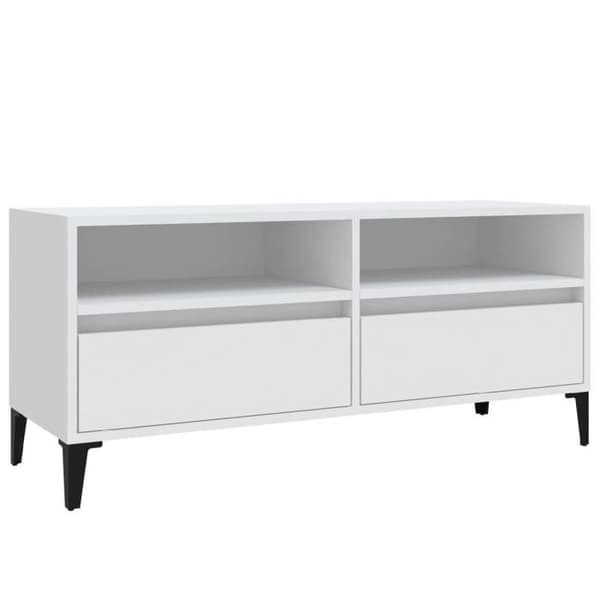 Maison Exclusive - TV-möbel vit 100x34,5x44,5 cm ingenjörsträ Vit