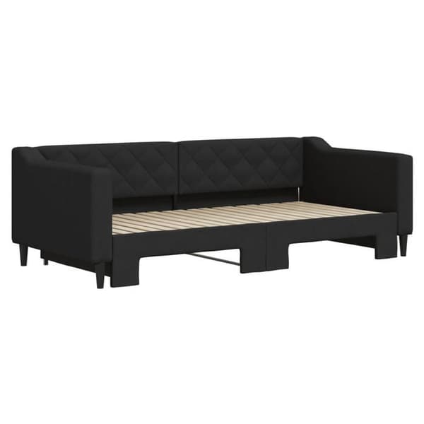 Maison Exclusive - Sovesofa med udtræksseng sort 90x190 cm stof