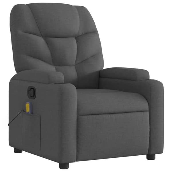 Stole & Relaxstole - MAISON EXCLUSIVE - Massage stol med vippefunktion - Mørkegrå - 6 punkts vibration - Vippning 135° Mörkgrå