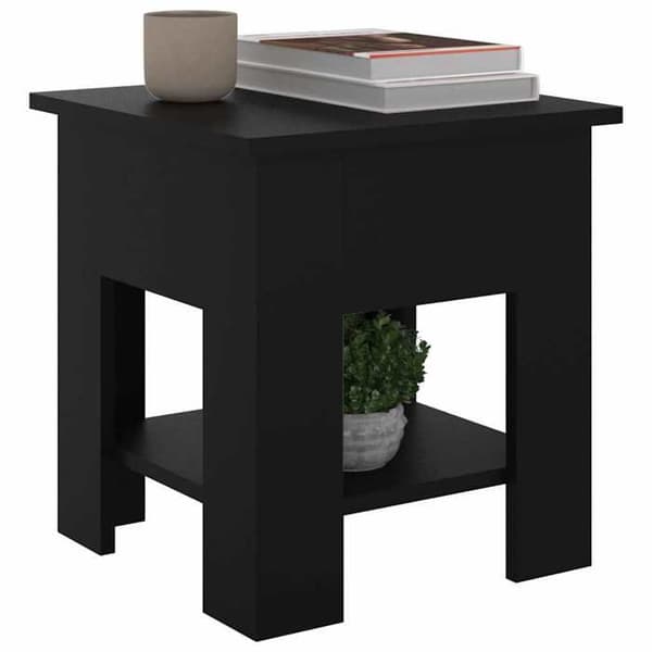 Maison Exclusive - Sort sofabord 40x40x42 cm ingeniørtræ