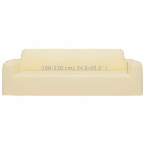 Sofaovertræk - MAISON EXCLUSIVE - Jersey - Creme - Strækbar polyester - 3 pladser 190-230 cm Grädde