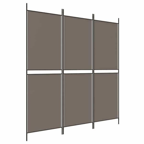 Maison Exclusive - Avskiljande vägg 3 paneler Antracit 150x180 cm Tyg