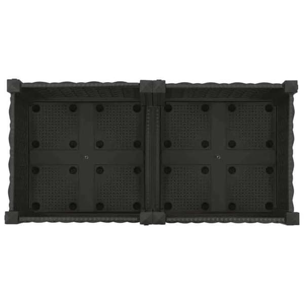 Maison Exclusive - Plantekasse med Hjul Sort 80 x 40 x 29 cm PP Svart