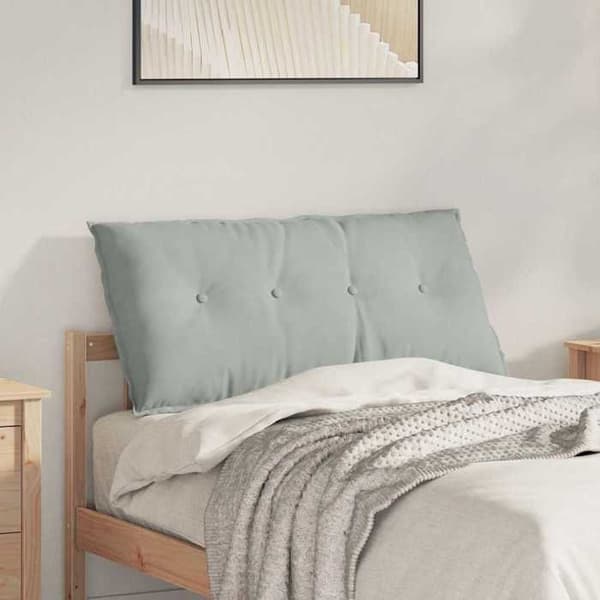 Maison Exclusive - Lys grå rygpude 100 x 50 cm i fløjl