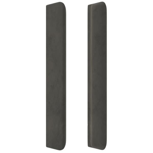 Maison Exclusive - Huvudgavel med öron Mörkgrå 203x16x118/128 cm Sammet mörkgrå