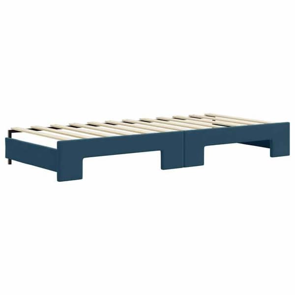Maison Exclusive - Dagbädd med utdragbar säng och blå madrass 90x200 cm sammet Blå