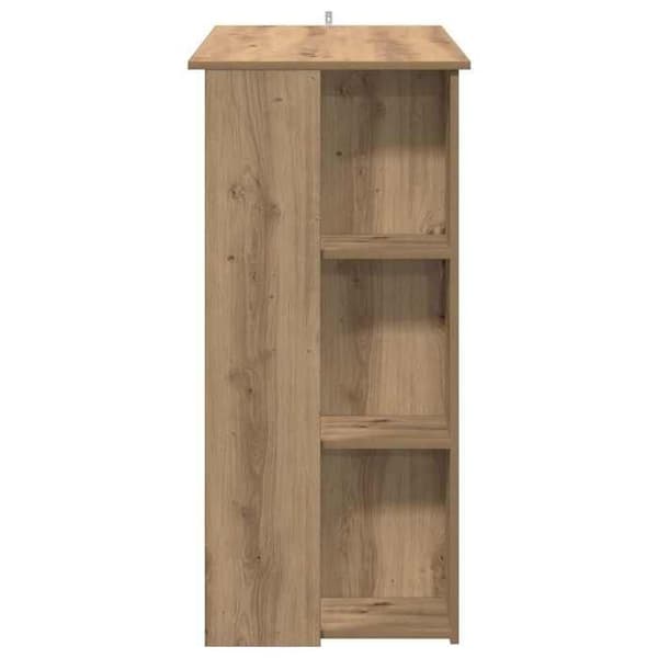 Barbord - EXKLUSIV HEM - med 3 hyllor - Ingenjörsträ - Brun - Väggmontering