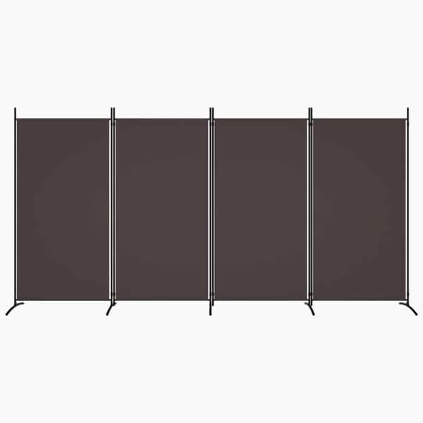 Maison Exclusive - Skillevæg 4 paneler Brun 346x180 cm Stof