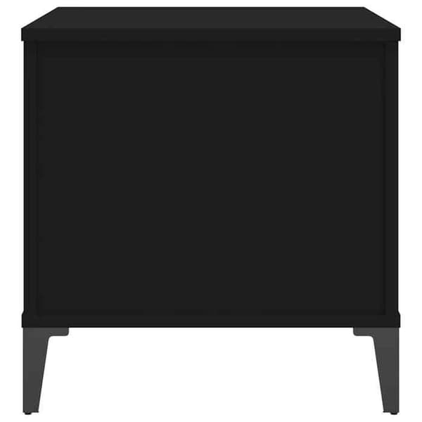 Maison Exclusive - Sort sofabord 60x44,5x45 cm Ingeniørtræ