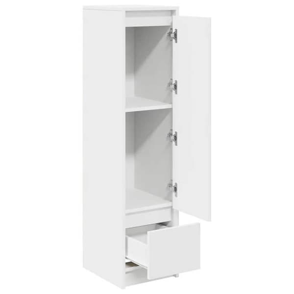 Maison Exclusive - Vit hög buffé 29,5x34x119,5 cm ingenjörsträ