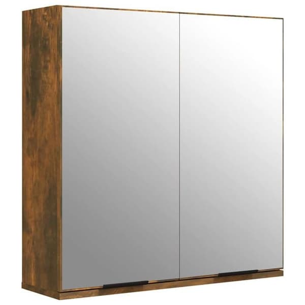 Maison Exclusive - Spejlskab til badeværelse Røget eg 64x20x67 cm