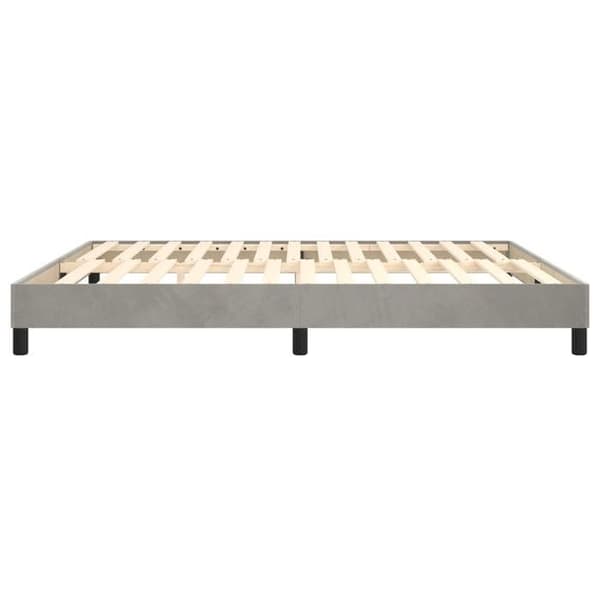 Maison Exclusive - Vaaleanharmaa jousipatja sängynrunko 180x200 cm sametti ljusgrått