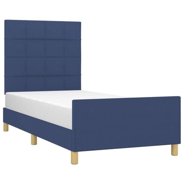 Maison Exclusive - Sengestel uden madras blå 90x190 cm stof