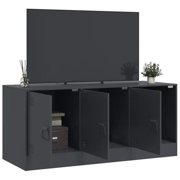 Maison Exclusive - TV-møbel antracit 99x39x44 cm stål